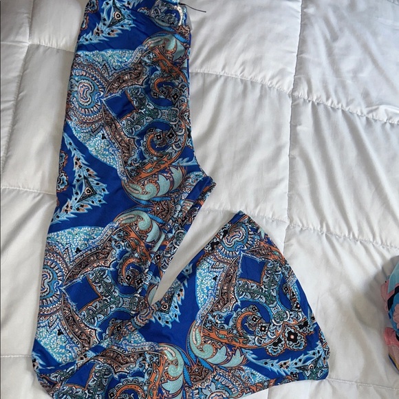 Paisley Print Flare Pants - Picture 1 of 3